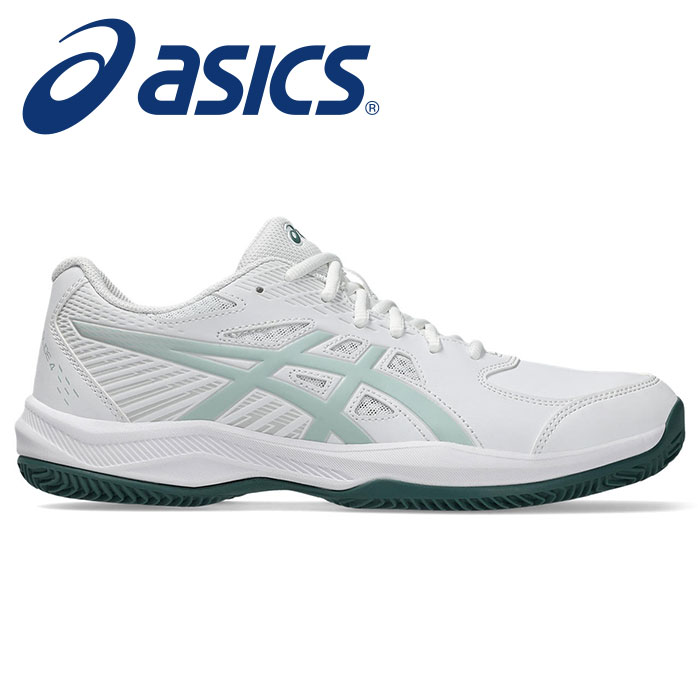 【 2026年 春夏青写真】【 アシックス  asics 】【 シューズ 靴 】 庭球シューズ オムニクレー 2E メンズ COURT SLIDE 厚地の外套横すべり 4 粘土/オーちびっ子 オムニ 粘土 1041A491 (102) 白いこと/冷ややかさモス [260419][amz] 父の日
