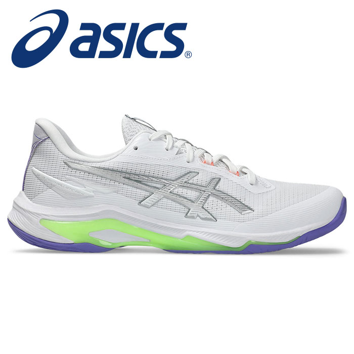 【 2026年 春夏モデル】【 アシックス asics 】【 シューズ 靴 】 バレーボール シューズ 2E メンズ レディース 男女兼用 NETBURNER BALLISTIC ネットバーナー バリスティック FF 4 バレーボールシューズ 1053A070 (104) ホワイト/アメジスト [260419][amz]｜Awa-spo 店