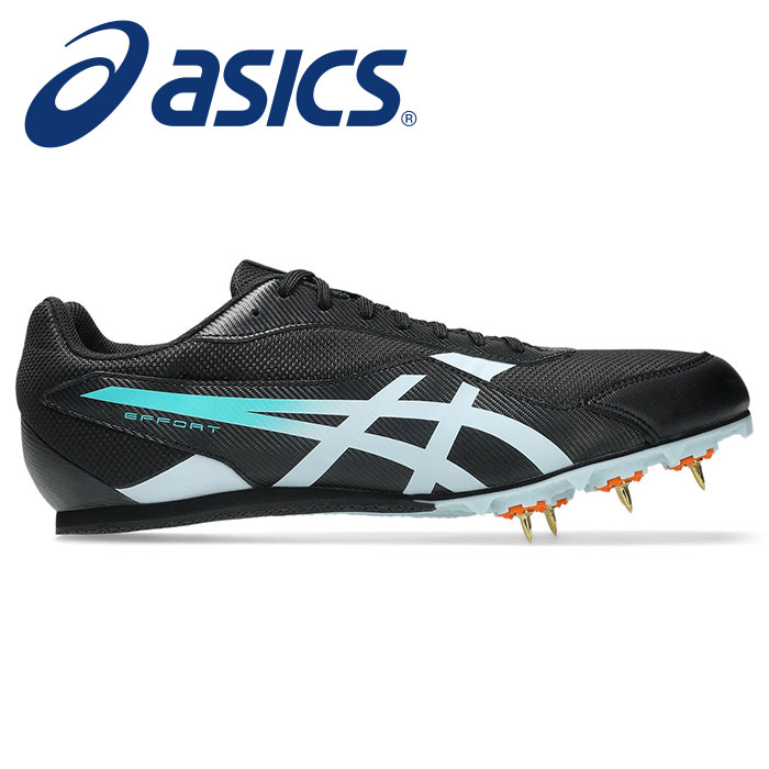 【 2026年 春夏モデル】【 アシックス asics 】【 シューズ 靴 】 陸上 スパイク 2E メンズ レディース 男女兼用 EFFORT エフォート 14 短距離 中距離 ハードル 走幅跳 三段跳 棒高跳 1093A264 (001) ブラック/クールグレー [260419][amz]｜Awa-spo 店