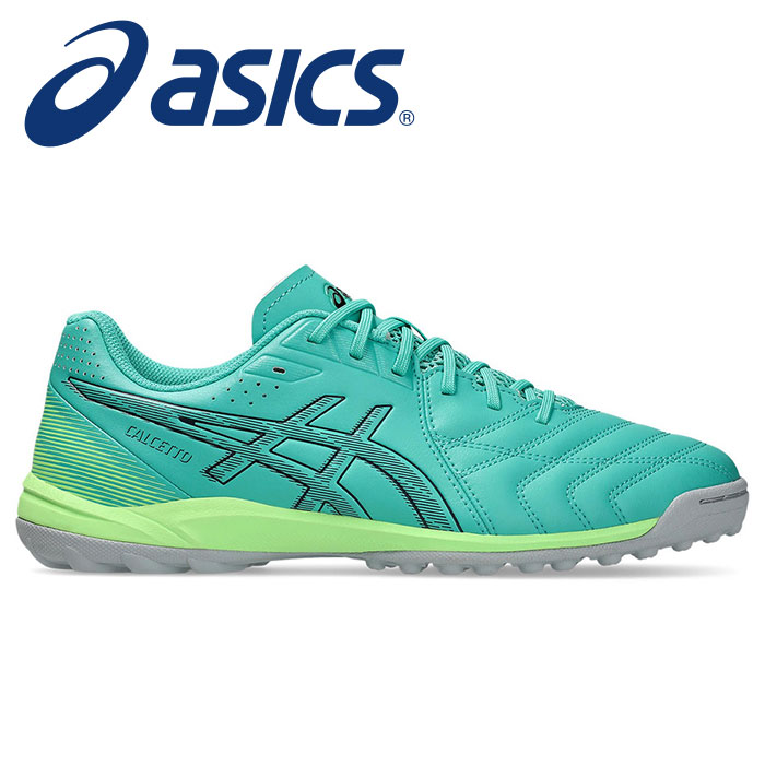 【 2026年 春夏ひな形】【 アシックス  asics 】【 シューズ 靴 】 フットサル 形づくるシューズ CALCETTO カルチェット WD 9 広広とした 3E 幅ひろい TF トレシュー インドア 屋内 1113A038 (300) オーロラ緑であること/真夜中 [260419][amz] 父の日