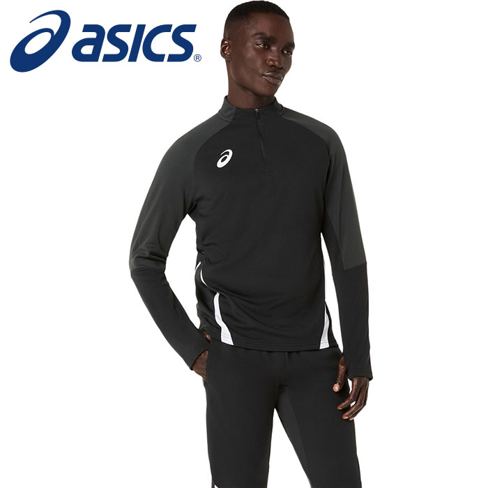 【メール便送料無料(追跡可能)】【 2026年 春夏モデル】【 アシックス asics 】【 ウェア 】 サッカー ニット シャツ メンズ ハーフジップ 2101A349 (001) パフォーマンスブラック [260410][amz]