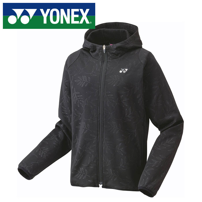 ★ヒートカプセル機能採用で暖かい★【 ヨネックス YONEX 】【 ウェア 】 レディース ニット ウォームアップ パーカー 女性 防寒 保温 テニス バドミントン 58112 (007) ブラック [241209][amz]