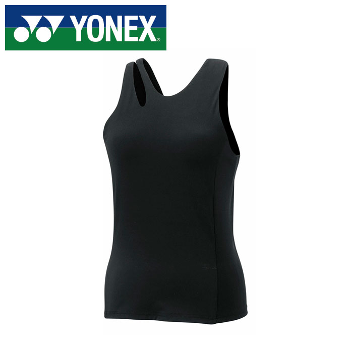 【電子メール便貨物輸送無料(追い掛ける能力のある)】【 ヨネックス  YONEX 】【 お召しもの 】 庭球 バドミントン レディース 填まる 貯蔵タンクいの一番 ヨネックス YONEX 読み合わせる着 20868Y (007) 黒いこと [250609][amz]