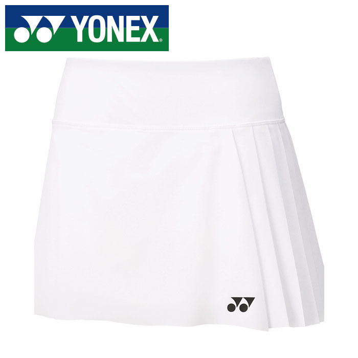 【メール便送料無料(追跡可能)】★日本バドミントン協会審査合格品★【 ヨネックス YONEX 】【 ウェア 】 テニス バドミントン レディース スカート インナースパッツ付き スコート ヨネックス YONEX 練習着 26161Y (011) ホワイト [250609][amz]
