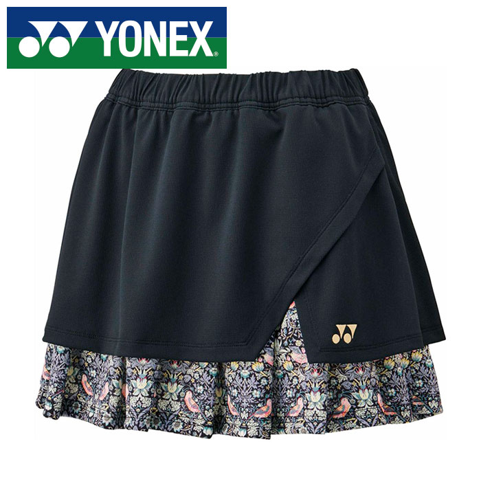 【電子メール便貨物輸送無料(追い掛ける能力のある)】【 ヨネックス  YONEX 】【 御召しもの 】 庭球 バドミントン レディース スコート スカート ヨネックス YONEX 26176 (007) 黒いこと [250609][amz]