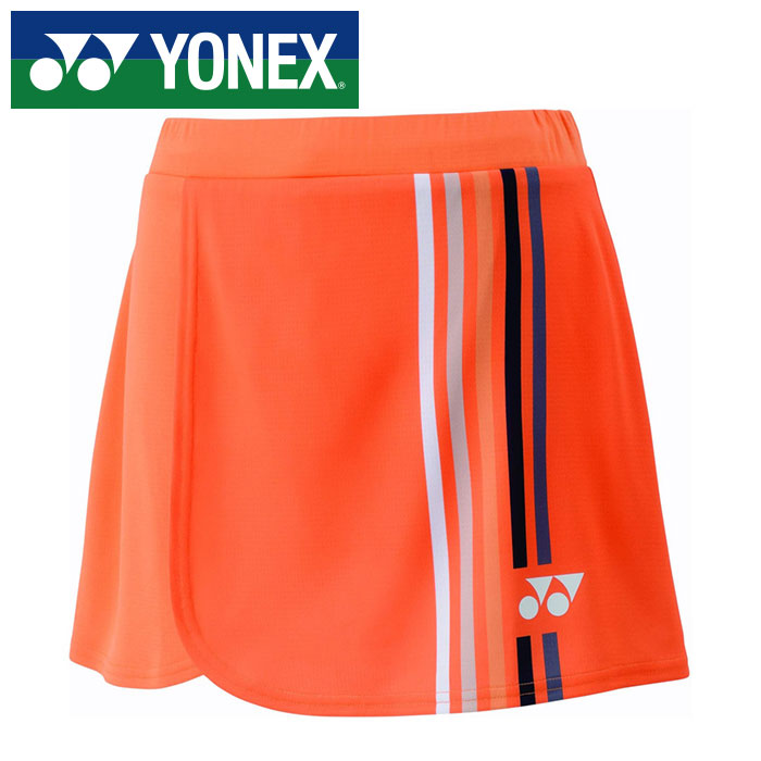 ★日本バドミントン同盟取り調べる受かる品★【 ヨネックス  YONEX 】【 御召しもの 】 庭球 バドミントン レディース スコート (下穿きスパッツ付) 26156 (752) ご機嫌オレンジ色 [251015][amz]
