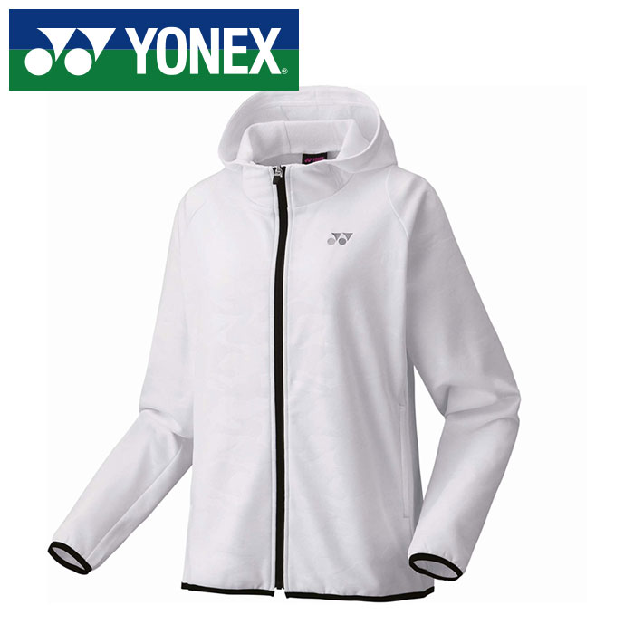 【 ヨネックス YONEX 】【 ウェア 】 テニス バドミントン レディース ニット ジャケット フード付き フルジップ ウォームアップ ウェア パーカー アウター 58115 (011) ホワイト [251015][amz]