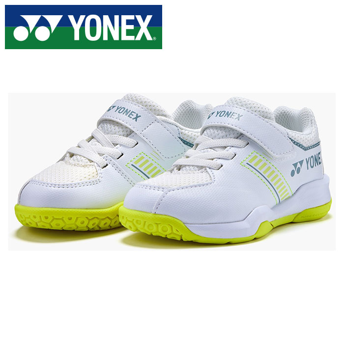 【 ヨネックス YONEX 】【 シューズ 靴 】 幼児用 バドミントンシューズ パワークッション ストライダー フロー キッズ 幼児 バドミントン シューズ SHBSF1K (656) ホワイト/ライム [251015][amz]