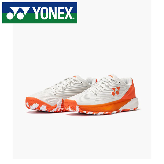 【 2026年 春夏模範例】【 ヨネックス  YONEX 】【 シューズ 靴 】 庭球シューズ 力強さ座布団 エクリプション 5MGC メンズ 3E オムニクレー オムニ 粘土 庭球 SHTE5MGC (368) しろがね色/オレンジ色 [260517][amz]
