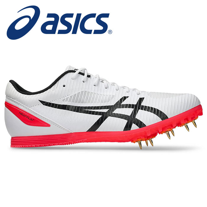 【 2026年 春夏モデル】【 アシックス asics 】【 シューズ 靴 】 陸上 スパイク ヒートフラット 12 メンズ レディース 男女兼用 2E 1093A195 (102) ホワイト/ディーバピンク [ten][260522][amz]｜Awa-spo 店