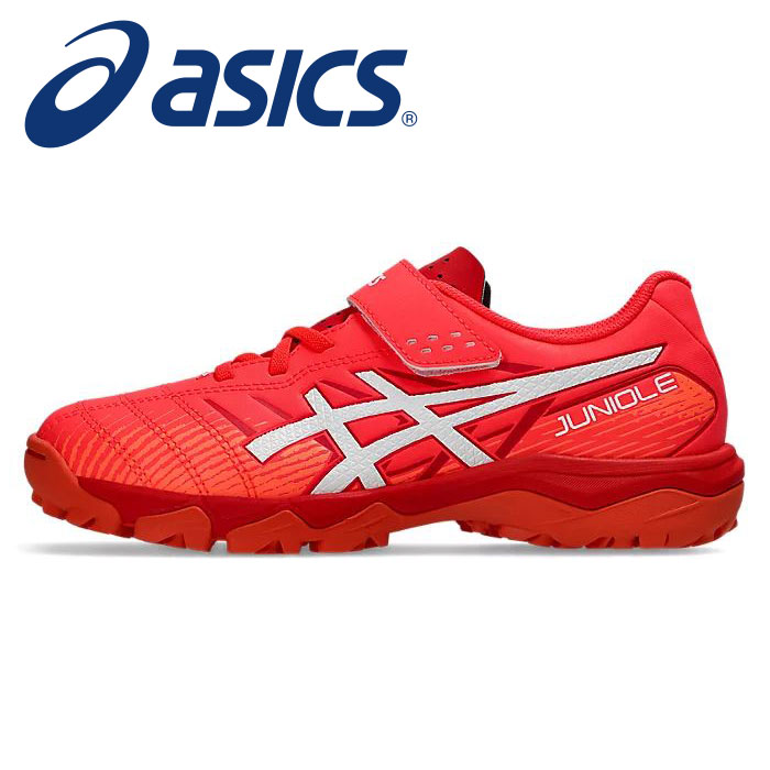 【 アシックス asics 】【 シューズ 靴 】 サッカー ジュニア トレーニングシューズ ジュ二オーレ 7 TF JUNIOLE 子供 トレシュー ターフ シューズ 1104A056 (600) フラッシュレッド [ten][250910][amz]