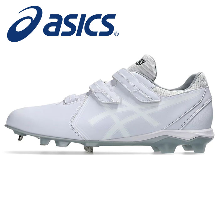 ★金具&times;ポイントのハイブリッド構造！ベルトタイプ★【 アシックス asics 】【 シューズ 靴 】 野球 スパイク 金具 ポイント ネオコネクト MG ベルト 白 高校野球 アシックス 1123A056 (110) ホワイト/ホワイト [ten][250307][amz]｜Awa-spo 店