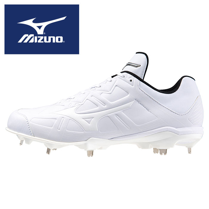 ★軽量＆柔らかい！つま先補強で耐久性アップ。ワイド幅★【 ミズノ MIZUNO 】【 シューズ 靴 】 野球 金具 スパイク ライトレボバディー2 男女兼用 白スパイク ひも 紐 11GM232601 ホワイト&times;ホワイト [ten][230930][amz]｜Awa-spo 店