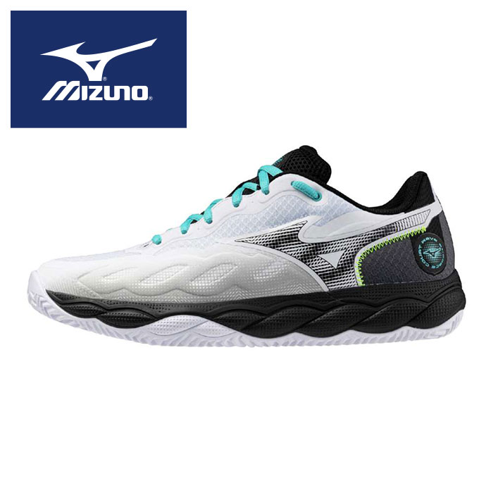 ★オムニ・クレーコート用！止ん事無い座布団性で好いたらしいな履き気味合い★【 ミズノ  MIZUNO 】【 シューズ 靴 】 庭球シューズ ウエーブエンフォースコート 広々とした OC メンズ レディース 男女兼用 61GB243109 白いこと×黒いこと [ten][240725][amz] 父の日