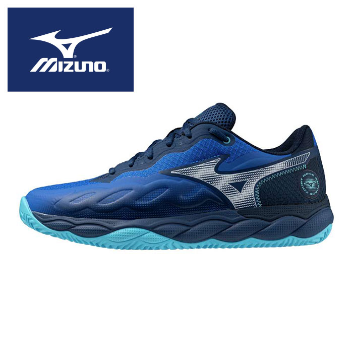 ★オムニ・クレーコート用！止ん事無い座布団性で好いたらしいな履き気味合い★【 ミズノ  MIZUNO 】【 シューズ 靴 】 庭球シューズ ウエーブエンフォースコート 広々とした OC メンズ レディース 男女兼用 61GB243128 青み×白いこと×米国海軍 [ten][240725][amz] 父の日