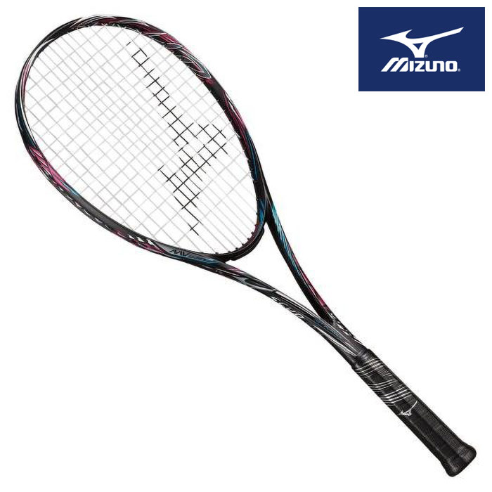 最旬ダウン 前衛向け ソフトテニスラケット スカッド フレームのみ 01 R Ten 2411 軟式用 63jtn ソリッドブラック サンセットマゼンタ テニス