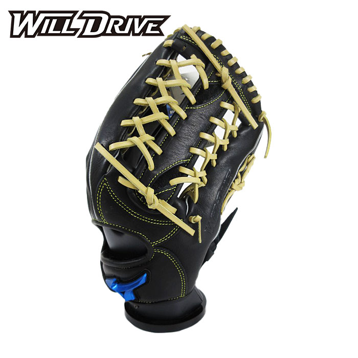 [型付け1円(オプション含む)]★すぐ使える柔らかさ★【 ミズノ MIZUNO 】【 グラブ グローブ 】 野球 一般 軟式 グローブ 外野手 ウィルドライブ ブルー 右投げ 大人 限定 外野 1AJGR33707 (0980) ブラック×ブロンド [ten][250926][刺繍可][amz]