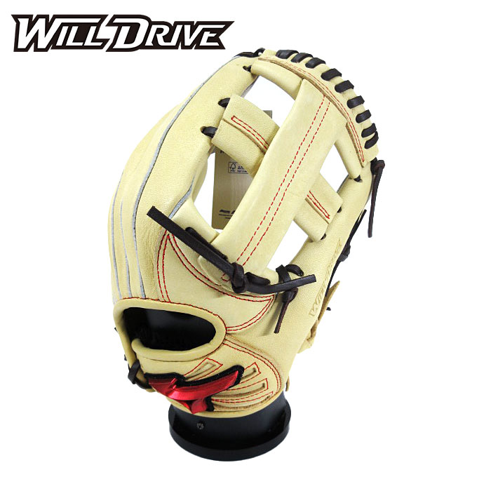 [型付け1円(オプション含む)]【 ミズノ MIZUNO 】【 グラブ グローブ 】 野球 ジュニア 軟式 グローブ オールラウンド用 ウィルドライブ レッド IBE 右投げ ミズノ 少年野球 1AJGY32410 (8057) ブロンド×ブラウン [ten][250302][刺繍可][amz]