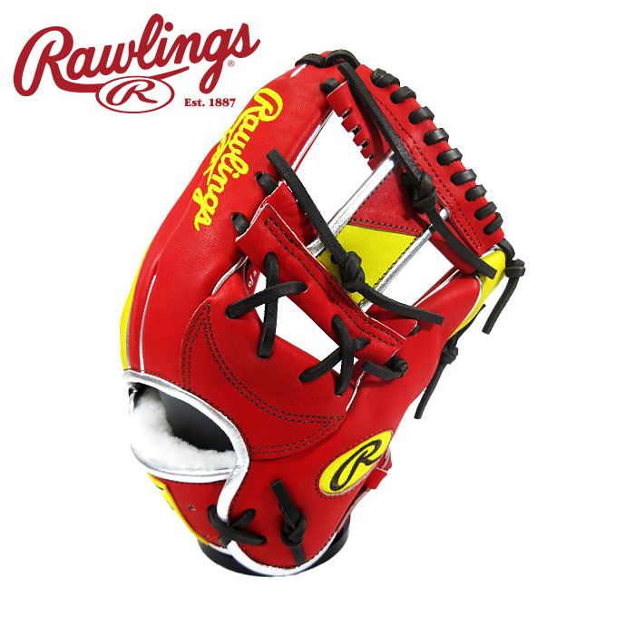 [型付け1円(オプション含む)]【 ローリングス Rawlings 】【 グラブ グローブ 】 野球 一般 軟式 グローブ 内野手 HOH プロ エクセル ウイザード #02 カラーズ 右投げ 内野 GR5FHW2CN52MG (SC/Y) スカーレット/イエロー [ten][251008][刺繍可][amz]