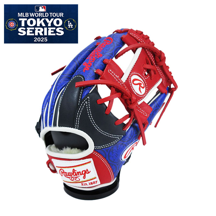 [型付け1円(オプション含む)]★ 2025 MLB 東京シリーズ 限定 ★【 ローリングス Rawlings 】【 グラブ グローブ 】 野球 一般 軟式 グローブ 内野手 右投げ 内野 ドジャース カブス GR5HMWTN62 (N/SC) ネイビー/スカーレット [ten][250302][グラブ袋付き][刺繍可][amz]