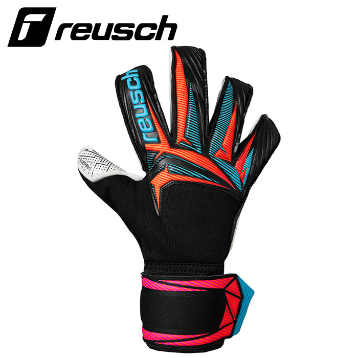 【 2026年 春夏モデル】【 ロイシュ reusch 】【 手袋 グローブ 】 サッカー キーパーグローブ アトラクト アドバンス エボリューション グループリント メンズ レディース 男女兼用 キーパー 5670163 (7090) ブラック/ブルー/オレンジ [260312][amz]｜Awa-spo 店
