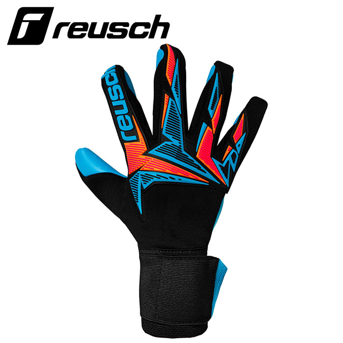 【 2026年 春夏モデル】【 ロイシュ reusch 】【 手袋 グローブ 】 サッカー キーパーグローブ アトラクト フリーゲル アクア メンズ レディース 男女兼用 キーパー 5670439 (7126) ブラック/オレンジ/ブルー [260312][amz]｜Awa-spo 店
