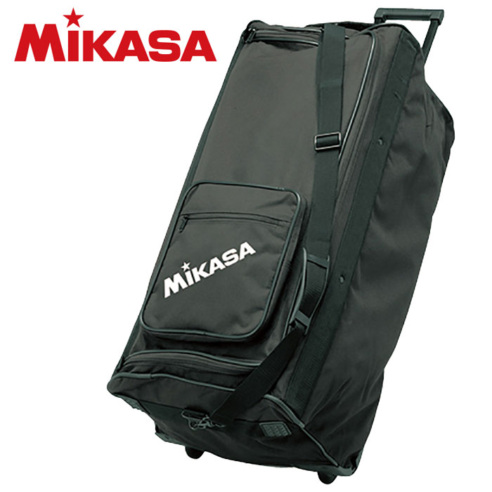 ★名まえ入れ可！排球10個納める能力のある★【 ミカサ  MIKASA 】軍事遠征御徒面子(大型) どんぶり鉢御徒面子 大静電容量 キャスター付 分け取り板付 部活 下宿屋 力くらべ 名入れ BA-100 黒いこと 卒祝する品 卒団祝する品 [220616] 父の日