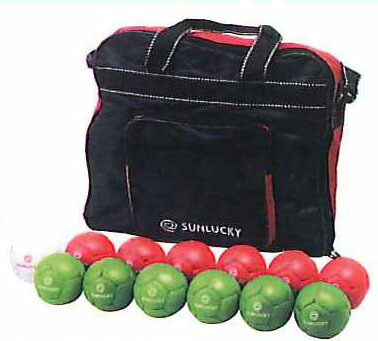 サンラッキー SUNLUCKY ペタンク 室内用ソフト球Ｃセット/ニュースポーツ 屋内用 レクリエーション 生涯スポーツ/SRP-530【取寄】【ギフト不可】 楽天市場】ペタンク 室内用ソフト球Cセット(レッド6個・グリーン6個