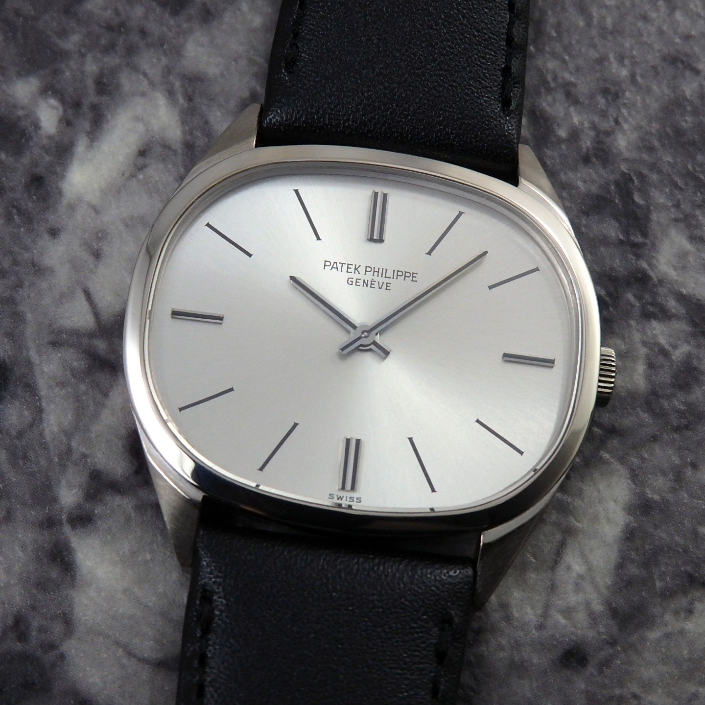パテック フィリップ ゴールデンエリプス ヴィンテージ アンティーク ウォッチ 3545 Golden Ellipse 18K WG PATEK PHILIPPE 金無垢ホワイトゴールド｜アンティークウォッチライフ腕時計