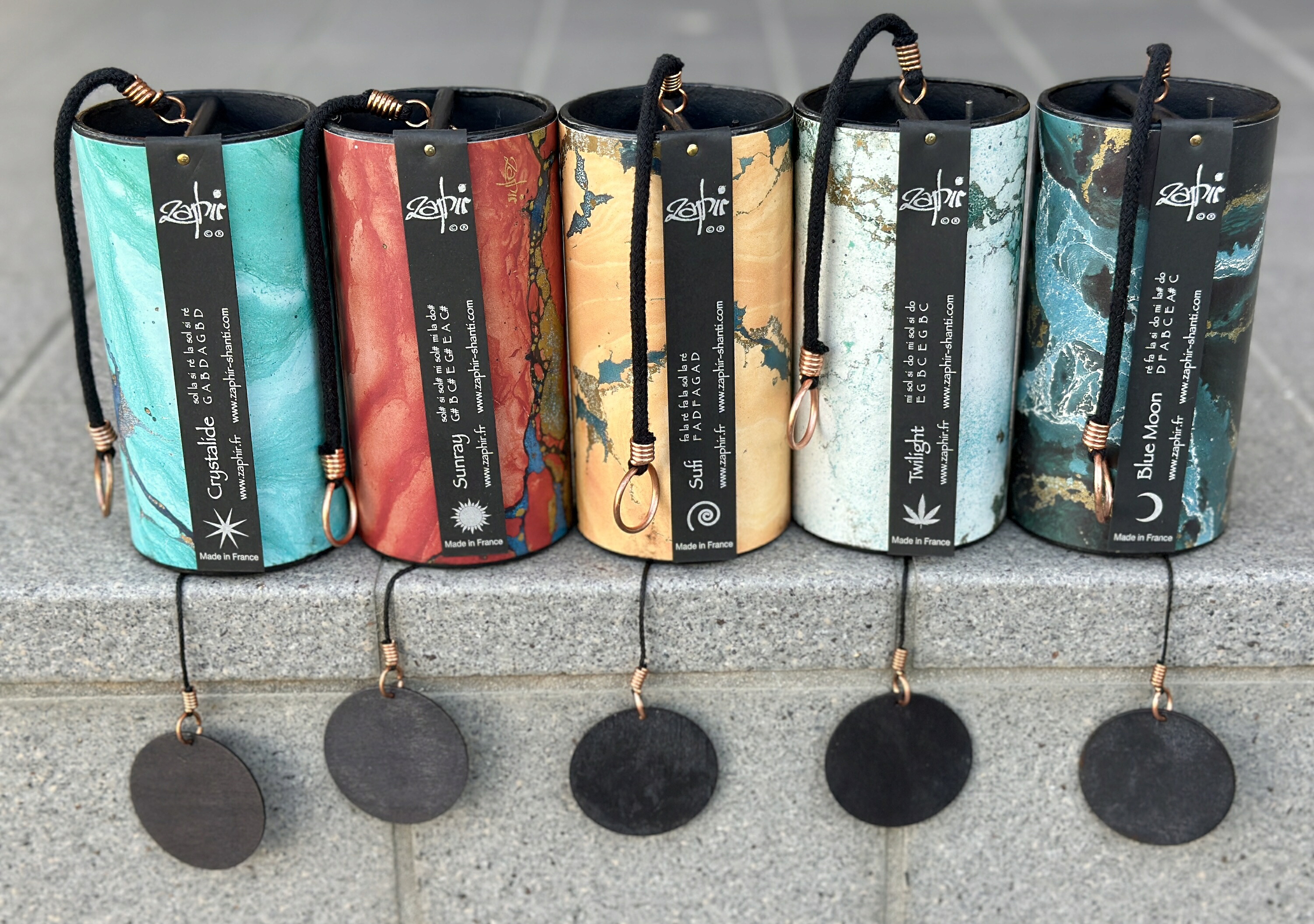 新商品【送料無料】ザフィア・チャイム(Zaphir Chime)【正規品】【ヨガや瞑想に使います】【ヒーリング風鈴】【陰陽五行】【風の時代】 プレゼント クリスマス コシチャイム｜あわうみ