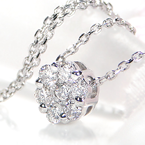【楽天市場】Pt900【0.17ct】フラワーモチーフ ダイヤモンド ネックレスかわいい 人気 ネックレス ダイヤネックレス ダイヤモンド