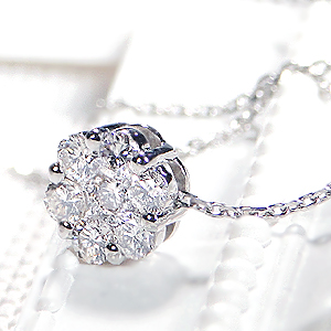 【楽天市場】Pt900【0.27ct】フラワーモチーフ ダイヤモンド ネックレスかわいい 人気 ネックレス ダイヤネックレス ダイヤモンド