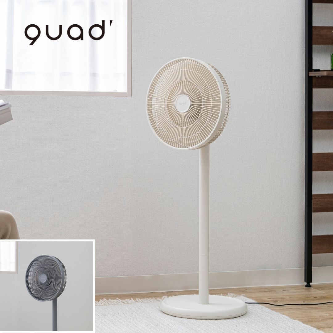 【POINT10倍】quad'(クワッズ)DCリビングサーキュレーターファンSMARTAIR DC(スマートエアDC)【宅配便対象】 サーキュレーター ファン 扇風機 スタンド型 首振り 上下左右 省エネ 節電 静音 梅雨
