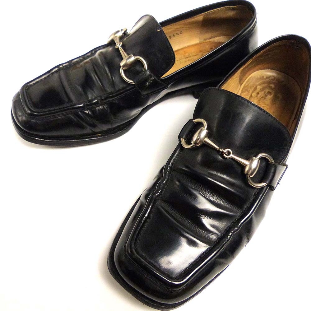 楽天市場】GUCCI グッチ 100 0255 ビットローファー 37C ダーク
