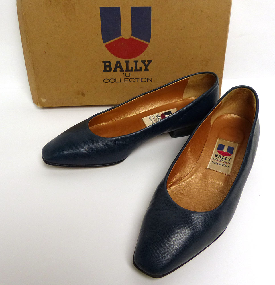 楽天市場】バリー BALLY ローヒール パンプス レザー ブラック