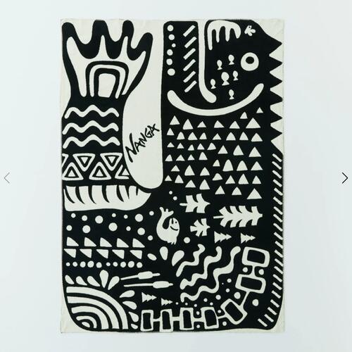 NANGA(ナンガ) ANCIENT FISH COTTON BLANKET S NZ2254-4C427 Col.OTR1(BLACK FISH) 26年春夏モデル