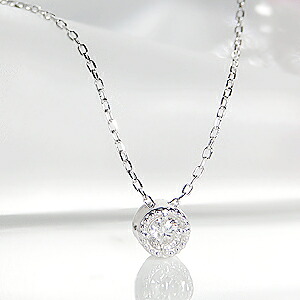 K10 WG/YG/PG ミル打ち 一粒ダイヤモンド ネックレス 【0.1ct】 ジュエリー アクセサリー レディース ダイヤネックレス ダイア ペンダント 送料無料 品質保証書 フクリン留め ギフト プレゼント アンティーク 0.1カラット ひと粒 大粒 １０金 入学祝い