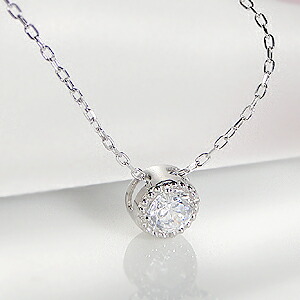楽天市場】K18WG/YG/PG 一粒ダイヤモンド ネックレス 【0.20ct