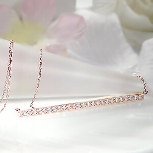 K18 WG/YG/PG 【0.50ct】ロングタイプ ダイヤモンド ライン ペンダント ネックレス☆ ジュエリー アクセサリー レディース ダイヤ ネックレス ダイア ペンダント 送料無料 品質保証書 ゴールド ギフト プレゼント 0.5カラット ライン