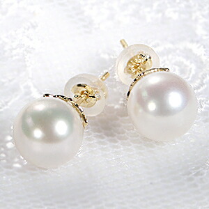 K18YG/PG/WG パールピアス ジュエリー アクセサリー レディース ゴールド イエロー ホワイト ピンク ピアス 真珠ピアス ピアス 一粒 送料無料 品質保証書 18金|AXEE
