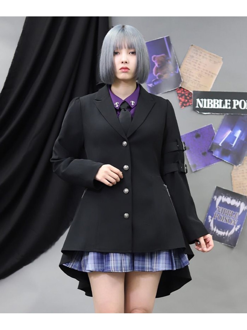 フィッシュテールロングジャケット axes femme POETIQUE アクシーズファム ジャケット・アウター テーラードジャケット・ブレザー【送料無料】[ Fashion]