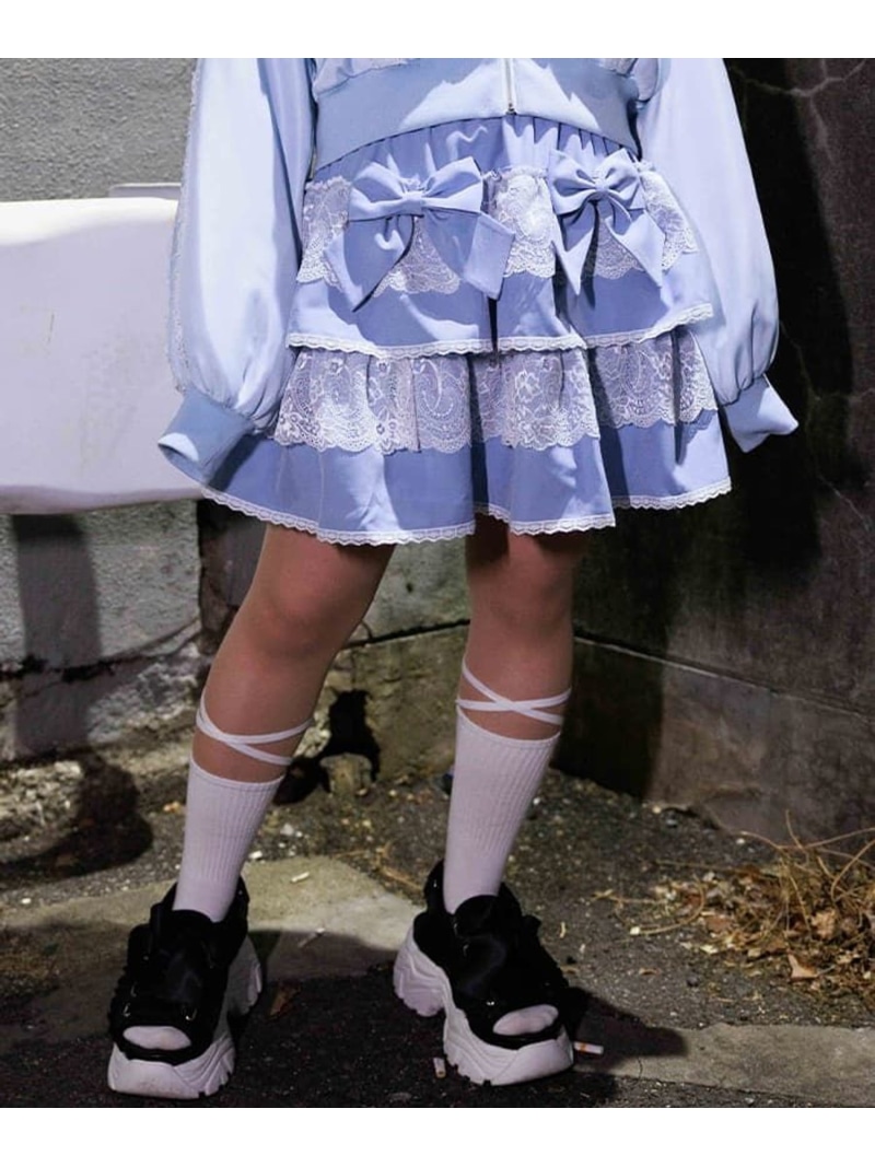 axes femme kawaiiミディフリルペチスカート（サックス） axes femme kawaii ミディフリルペチスカート : ZOZOTOWN Yahoo