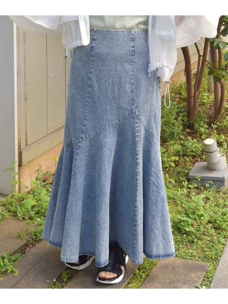 デニムマーメードスカート axes femme アクシーズファム スカート その他のスカート ブルー【送料無料】[ Fashion]
