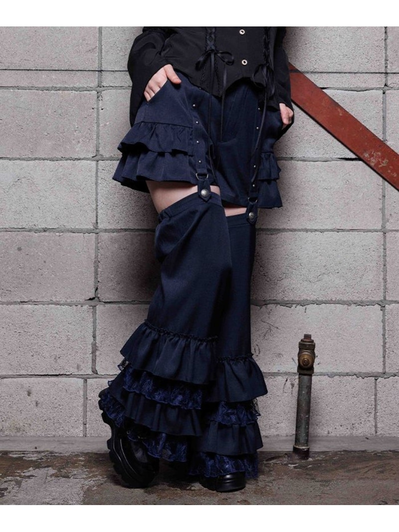 フリルレッグカバー付パンツ axes femme POETIQUE アクシーズファム パンツ その他のパンツ【送料無料】[ Fashion]