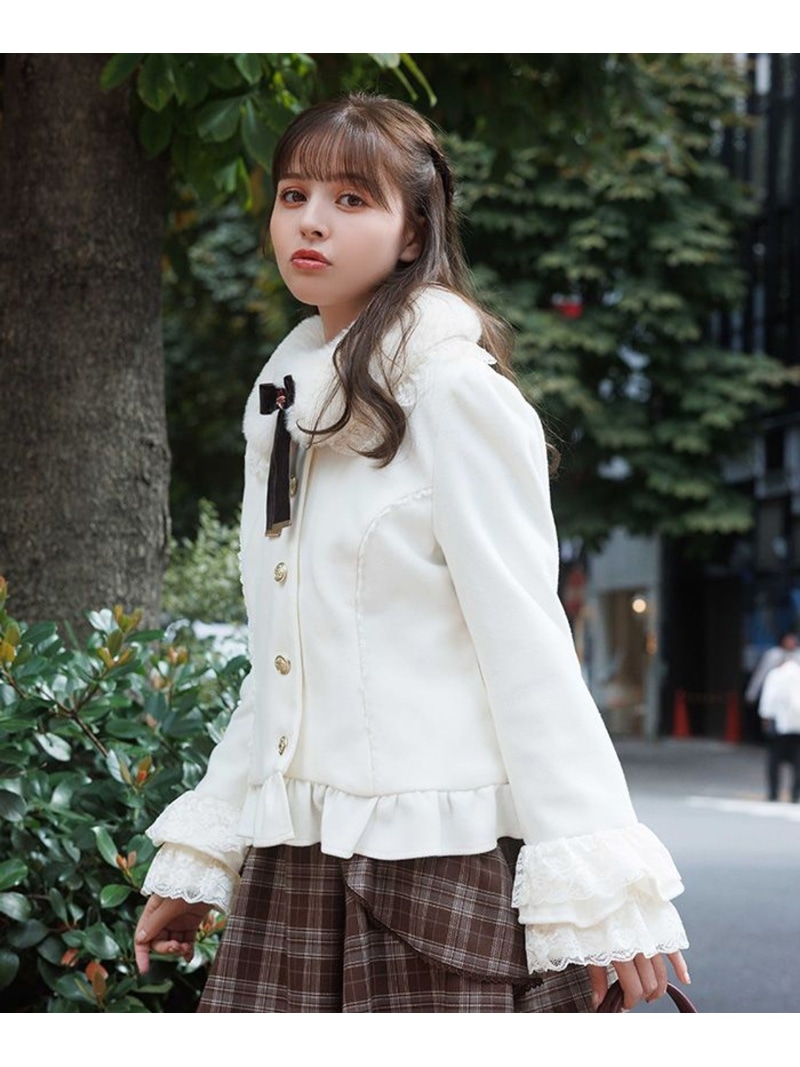 楽天市場】axes femme kawaii / ブラックリボンショートコート