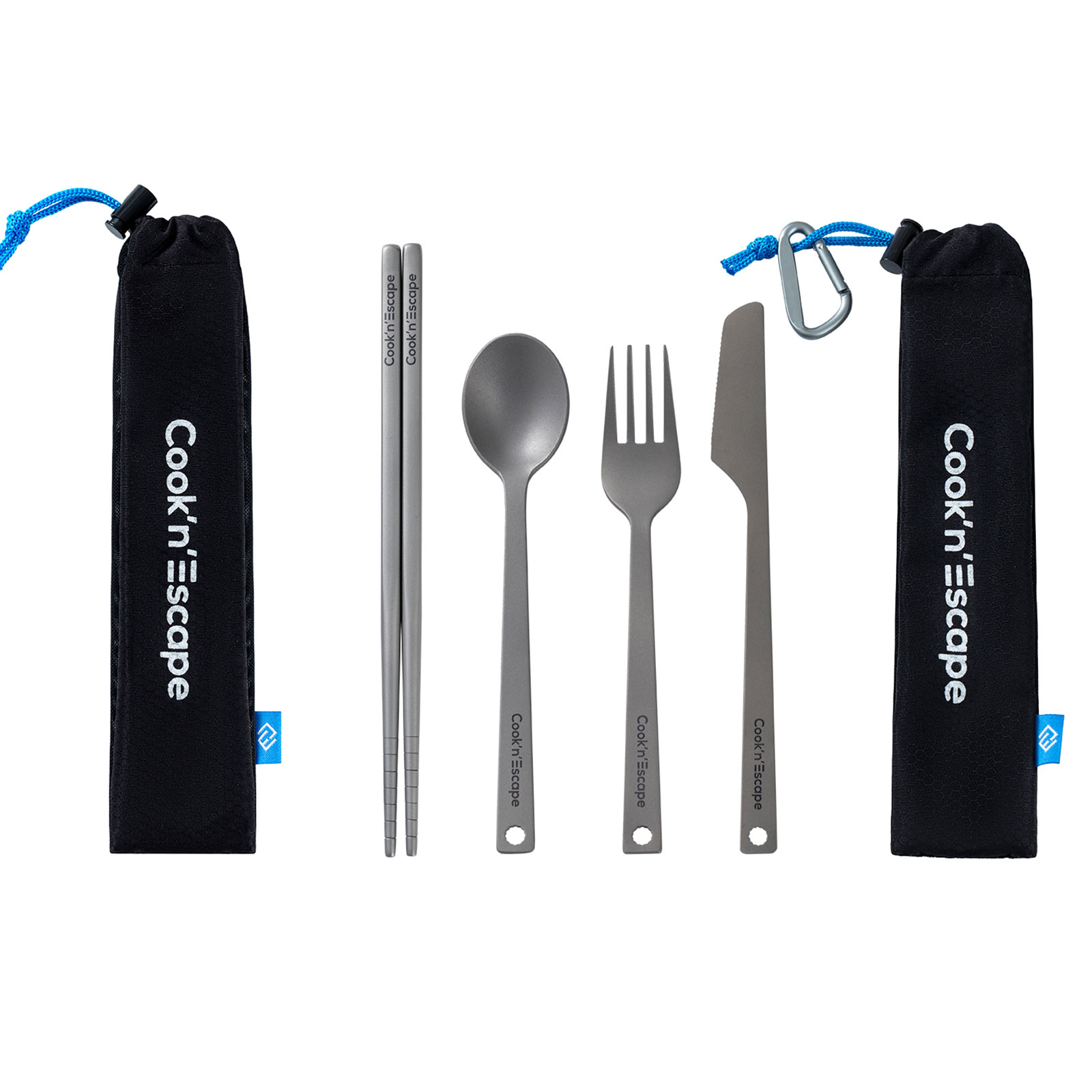 市場 P5倍大還元 チタン アウトドア 調理用品 多種類タイプ COOK'N'ESCAPE カトラリーセット 食器 箸
