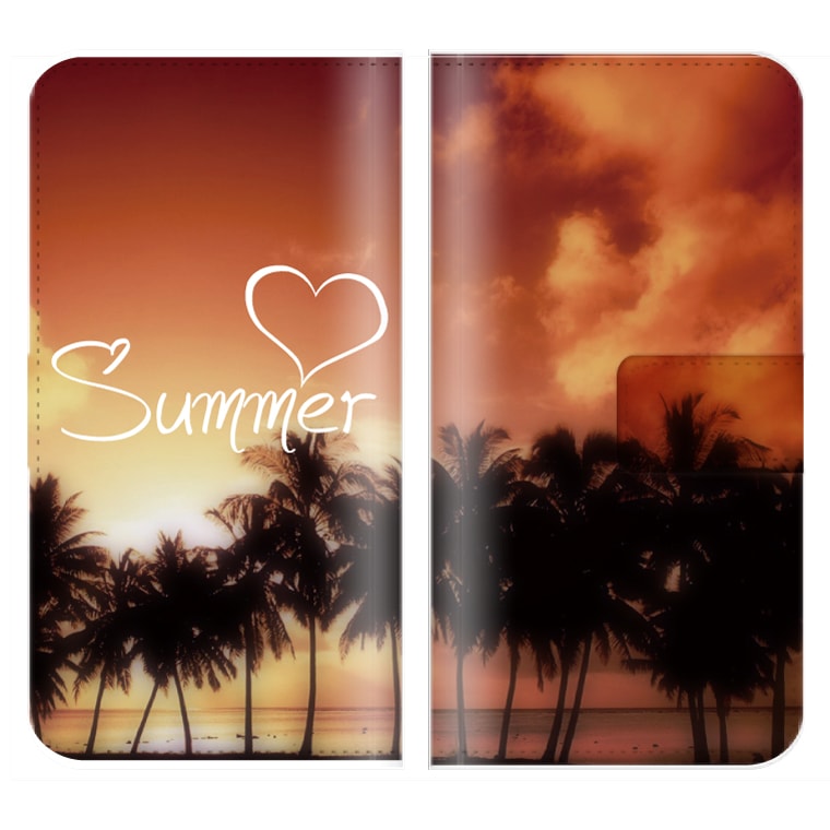 楽天市場 Aquos Zeta Sh 01gケース 手帳型 L 送料無料 Summer 夏 デザイン ハワイアン 風景 景色 合皮 レザー オシャレ オリジナル カワイイ 癒し バカンス Axia Mall