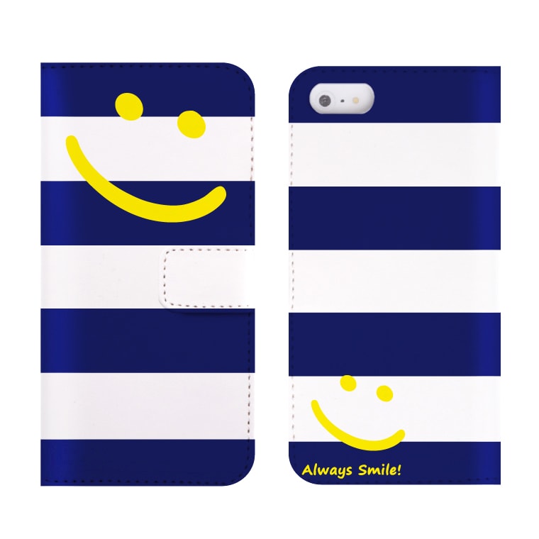 楽天市場 Iphone Xr ケース 手帳型 Smile スマイル ボーダー デザインニコちゃん マーク ニコニコ Always Smile イエロー ブラック ブルー レッド ピンク グリーン カワイイ 女子 キッズ 子供 Axia Mall