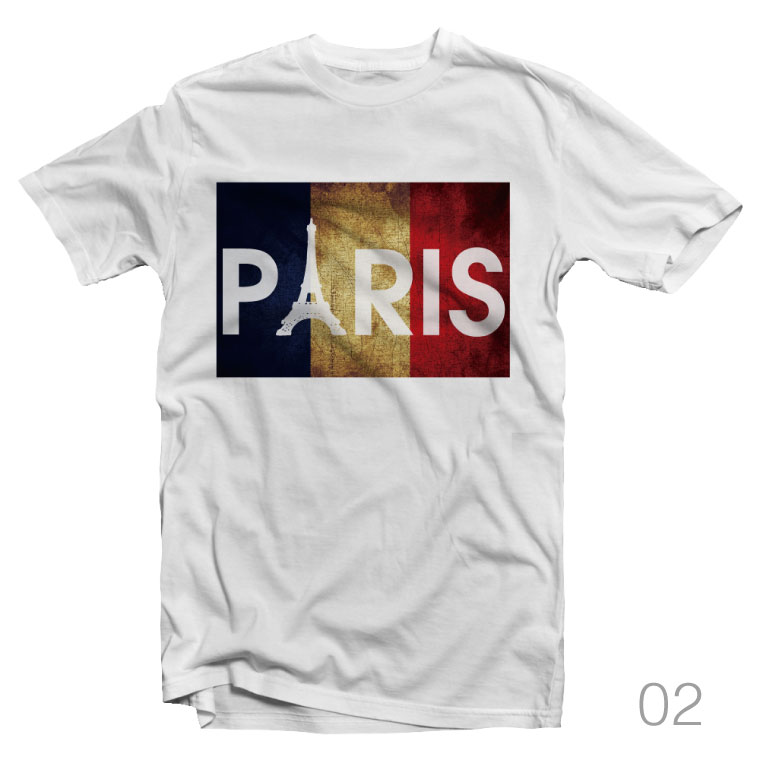 楽天市場 Tシャツ メンズ 半袖 レディース 半袖 おしゃれ ブラック ホワイト Paris パリ フランス 国旗 エッフェル塔ファッション かわいい Axia Mall