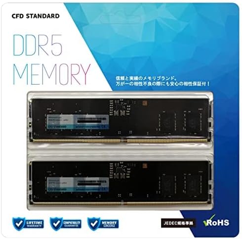 CFD売りわたす 勉強机いの一番マイコン用記憶装置 DDR5-5600 (マイコン5-44800) 16GB×2枚 (32GB) 合い性引き請ける 288pin シー・エフ・デー売りわたす CFD Standard W5U5600C